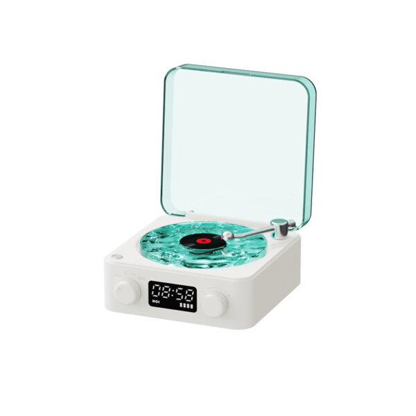 Retro Turntable Speaker Wireless Bluetooth-compatible 5.0 Vinyl Record Player Stereo Sound With White Noise RGB Projection Lamp Effect - Image 10