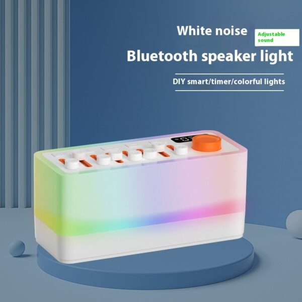 White Noise Sleep Sound Machine DIY Bluetooth-compatible Stereo Light RGB Seven-color Atmosphere Night Light - Image 7